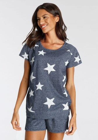 VIVANCE Short Pajama Set 'Dreams' in Blue: front