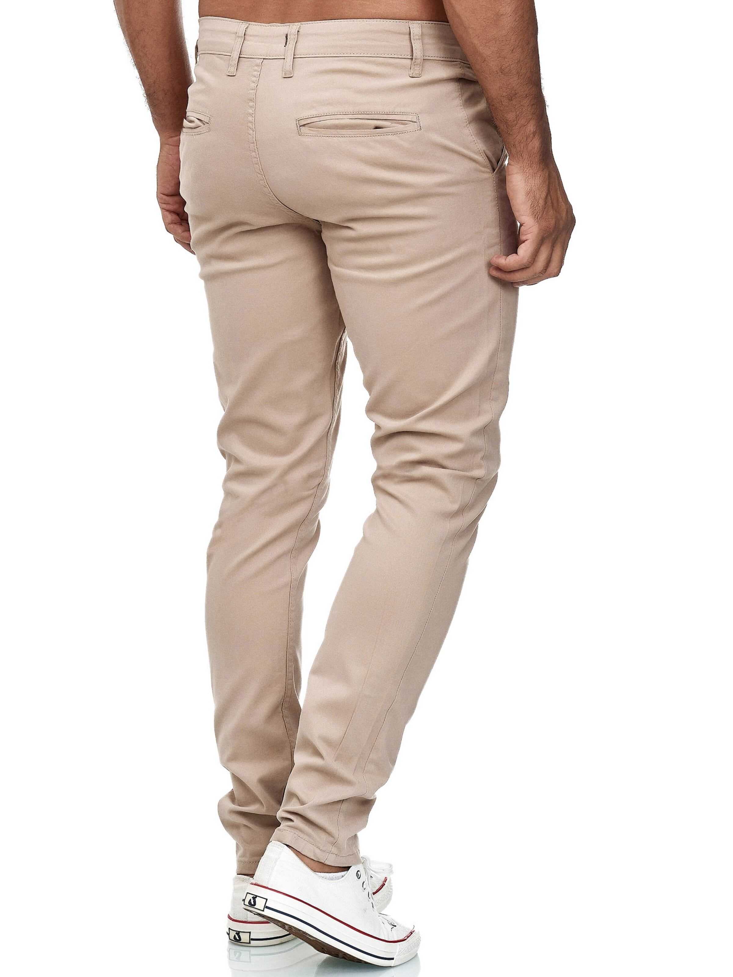 Coupe slim Pantalon chino '19530' Tazzio en beige