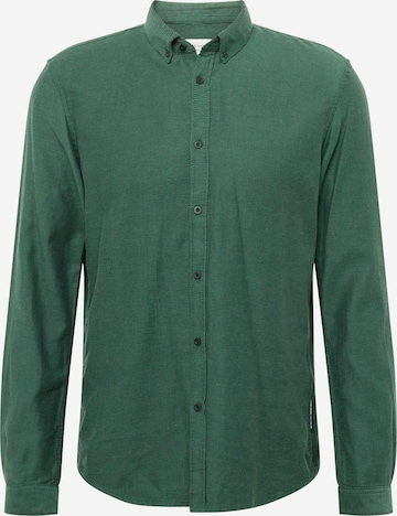 TOM TAILOR DENIM Slim fit Button Up Shirt in Green: front