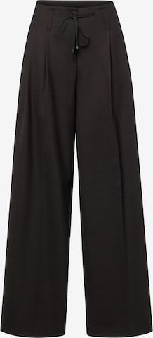 Cambio Regular Bundfaltenhose 'Addison' in Braun: Vorderseite