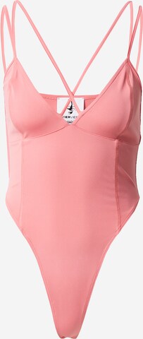 Shirtbody 'Davina' VIERVIER en rose : devant