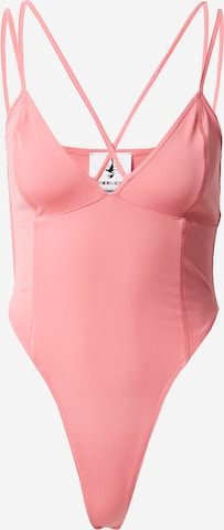 VIERVIER Shirt Bodysuit 'Davina' in Pink: front