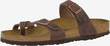 BIRKENSTOCK T-Bar Sandals 'Mayari' in Brown: front
