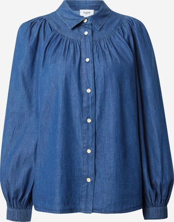 SAINT TROPEZ - Blusa 'Doreen' em azul: frente