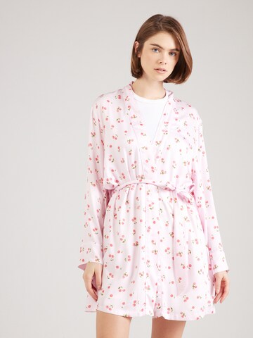 Peignoir court Hunkemöller en rose : devant