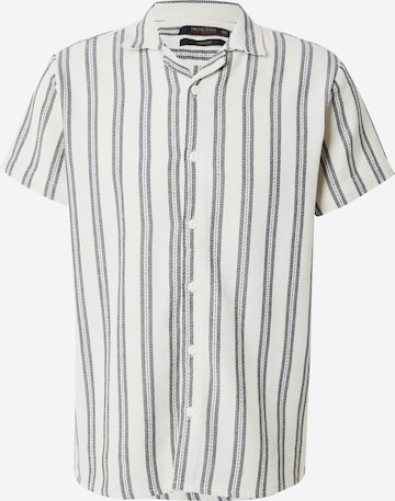 INDICODE JEANS Regular fit Button Up Shirt 'Bono' in White: front