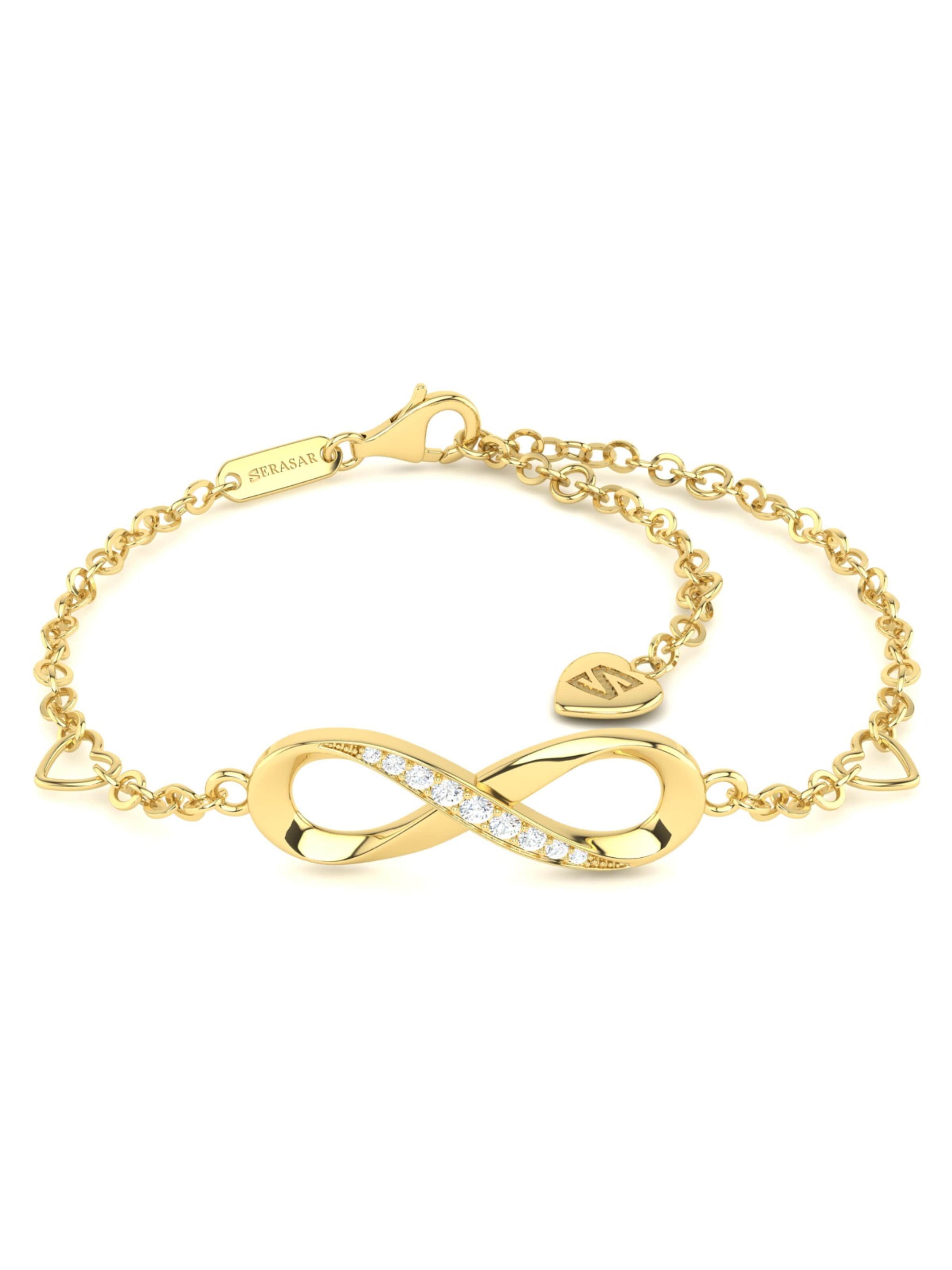 SERASAR Armband 'Infinity'‌‌‌‌‌‌‌‌‌‌ in Gold: Vorderseite