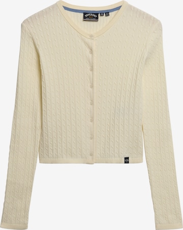 Superdry Gebreid vest in Wit: voorkant