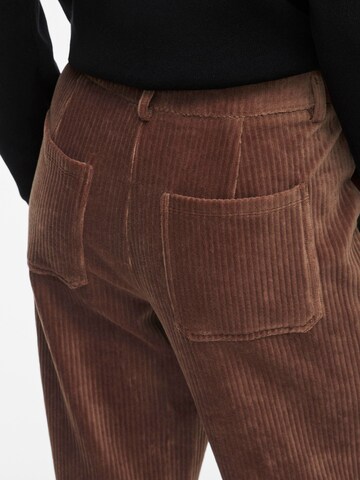 VILA - Pierna ancha Pantalón en marrón