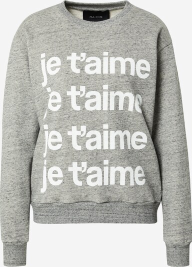 RAIINE Sweater majica 'OTAY' u siva melange / bijela, Pregled proizvoda