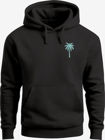 Neverless Sweatshirt 'Palme' in Schwarz: Vorderseite