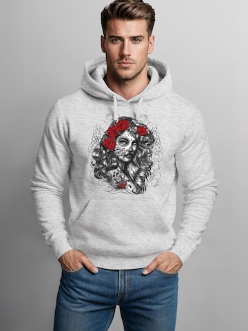 Neverless Sweatshirt 'Day of Dead' in Grey