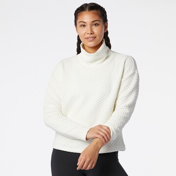 new balance Athletic Sweater 'NB Heatloft Funnel' in White: front