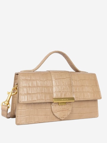 Borsa a mano 'Lancaster Sac baguette A rabat avec fermoir M Croco Ily Naturel' di LANCASTER Paris in beige