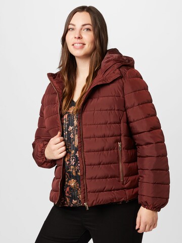 ABOUT YOU Curvy Between-season jacket 'Christine' in Brown: front