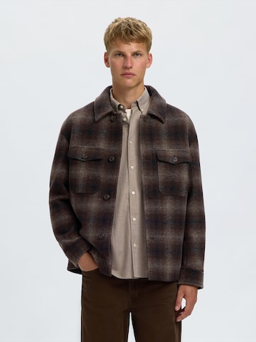 SELECTED Jacke 'SLHMITCH' in Braun: Vorderseite