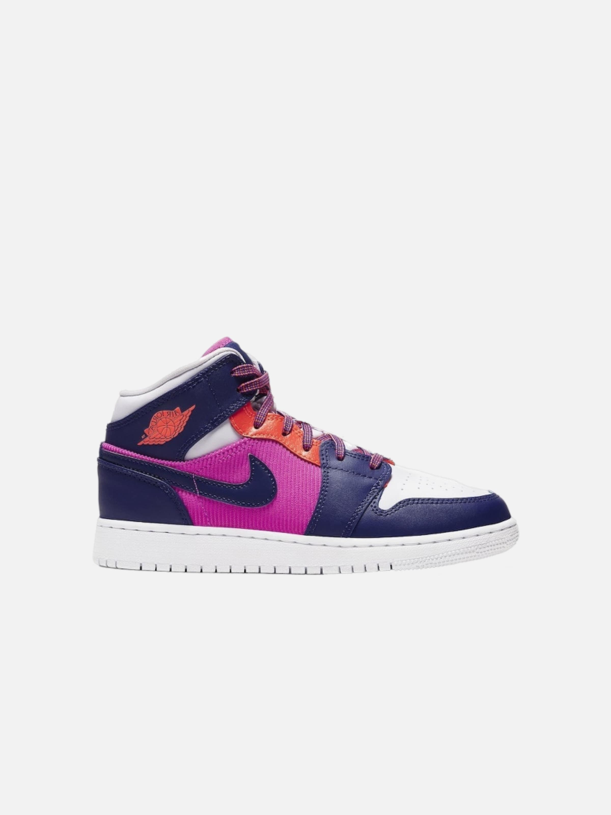 Baskets hautes 'Air 1 Mid Fire' Jordan en violet : devant