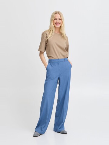 b.young - Pierna ancha Pantalón de pinzas ' BYDanta' en azul