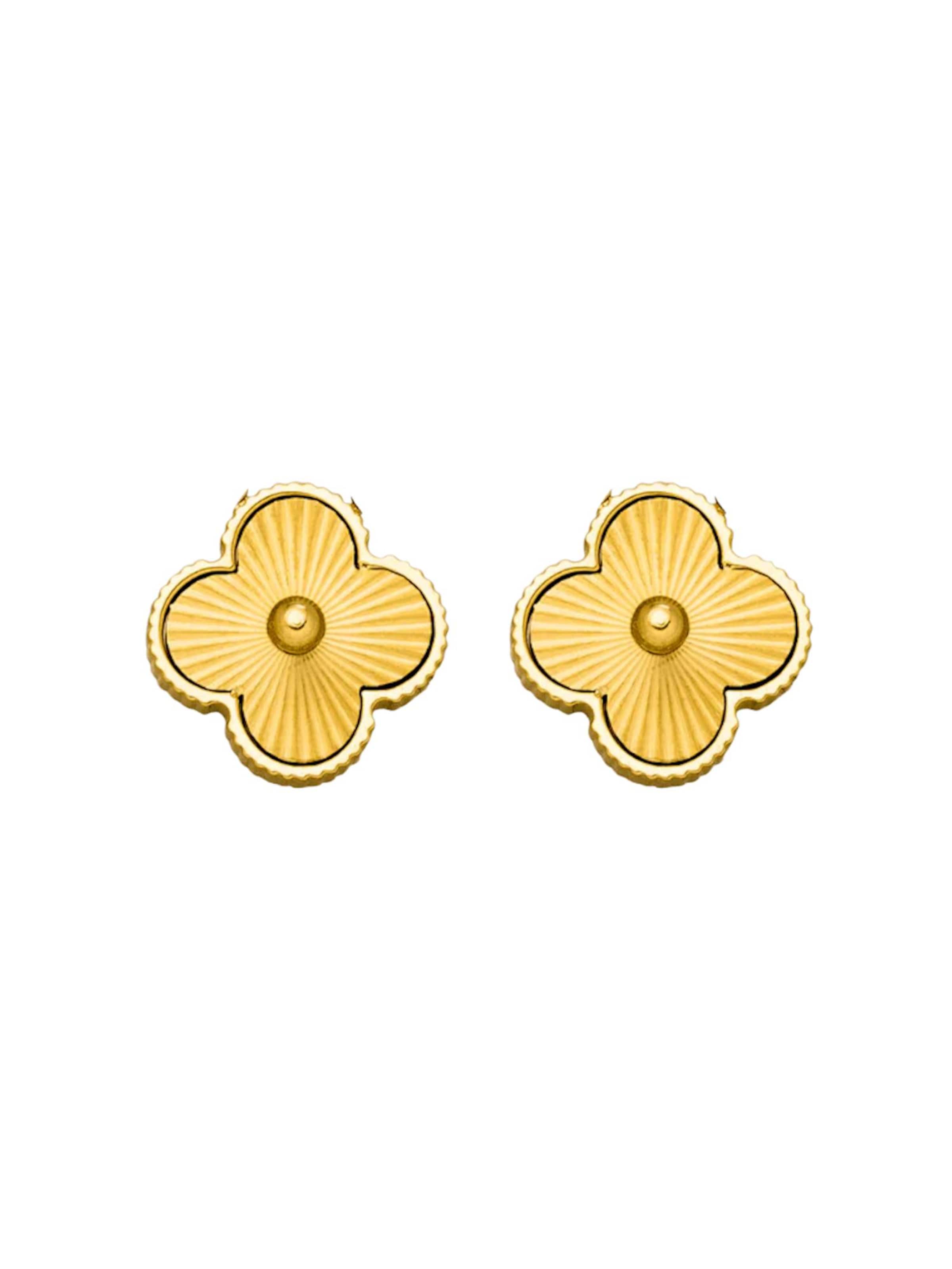 Cala Rose Earrings 'CLOVER LUXE' in Gold: front