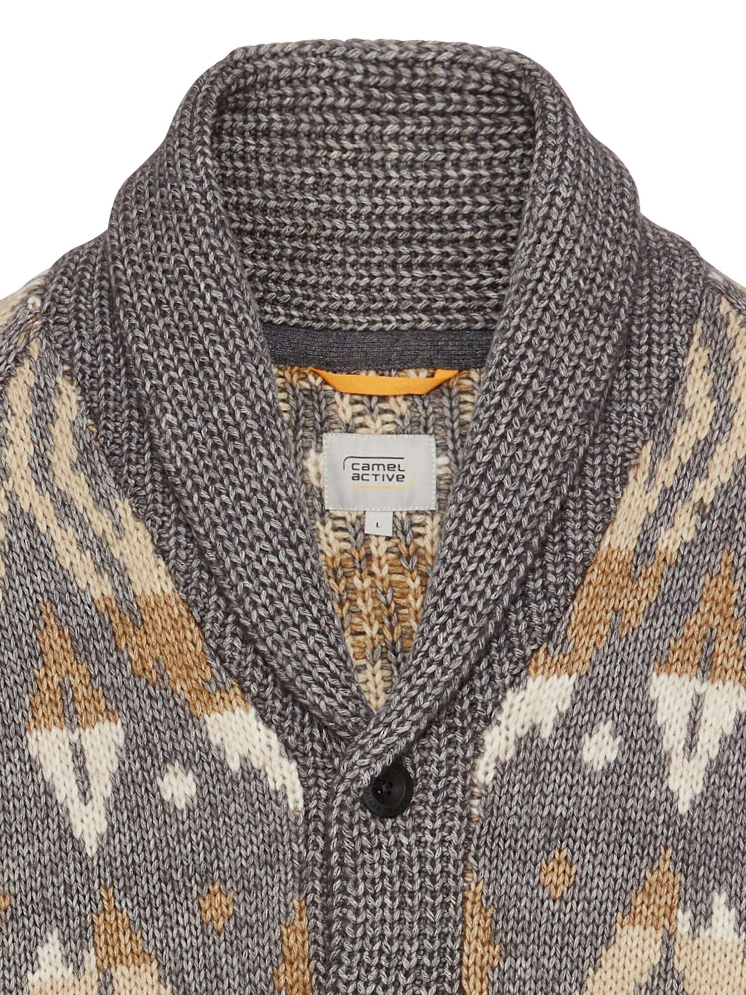 CAMEL ACTIVE Knit Cardigan in Grey ABOUT YOU