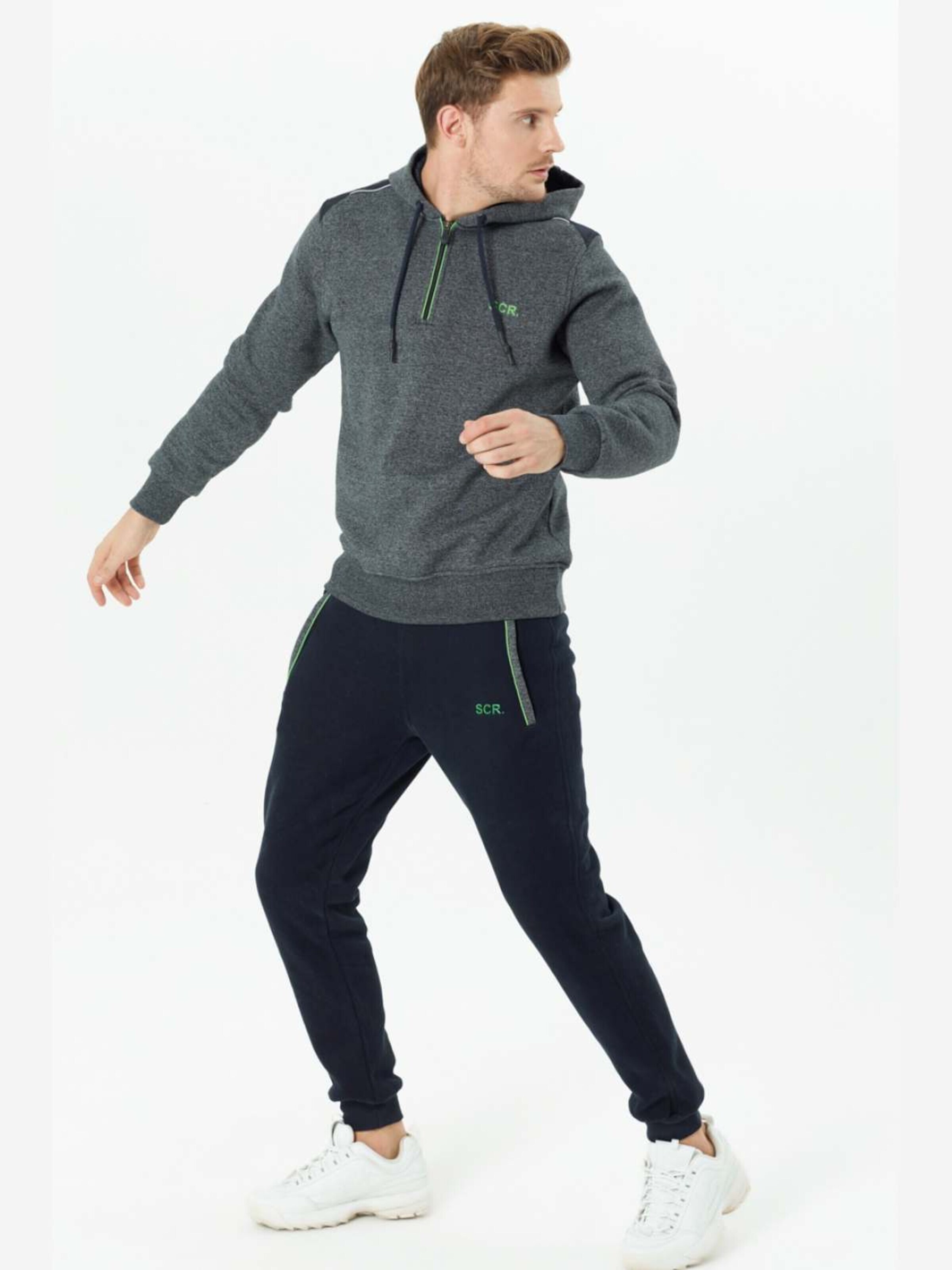 SCR. Sweatshirt 'Omid Hoodie' in Grey
