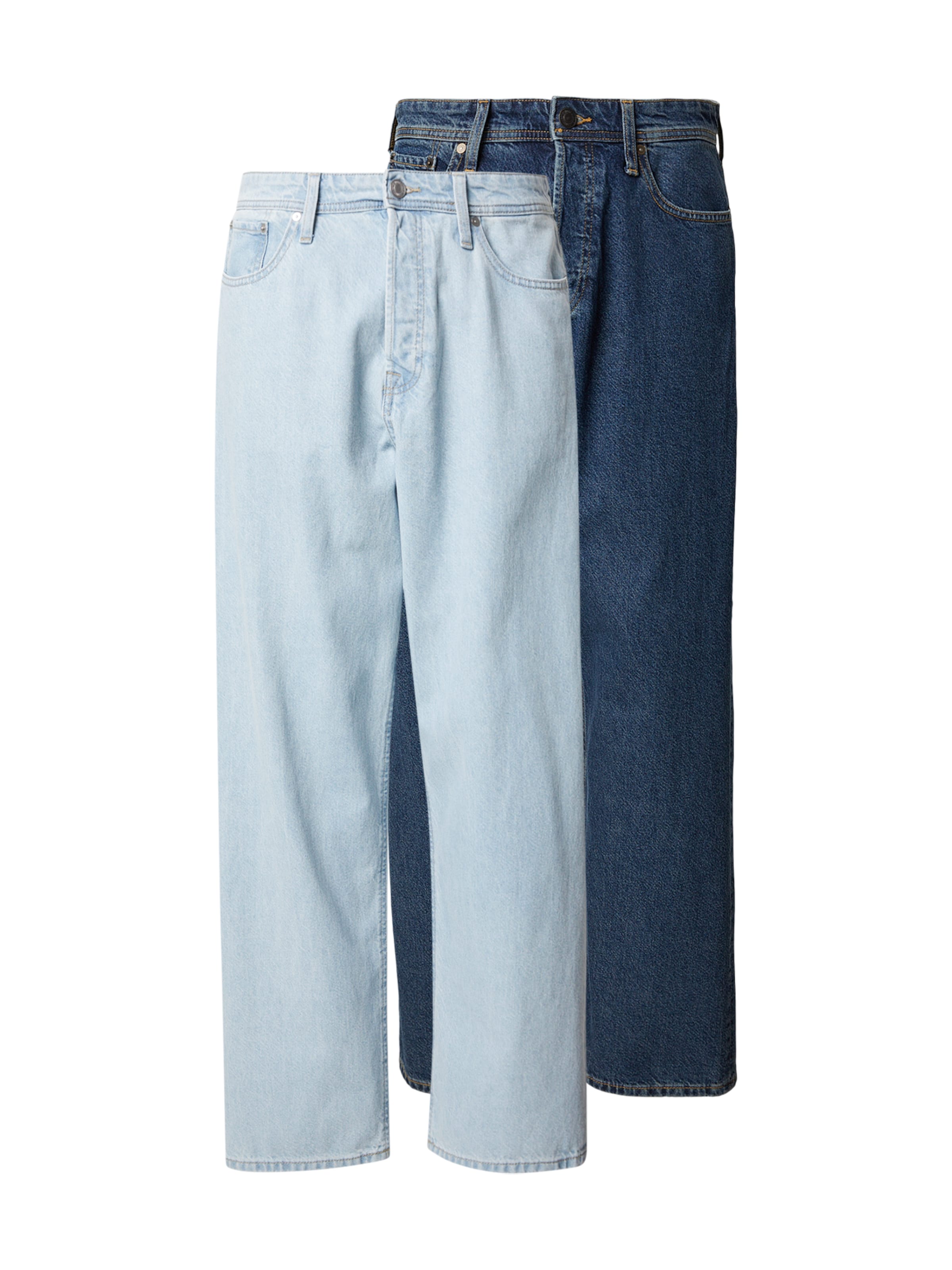 zils JACK & JONES Vaļīgs piegriezums Džinsi: no priekšpuses