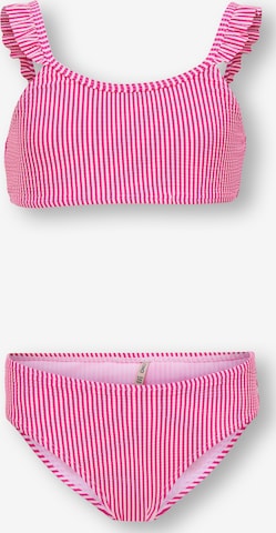 ONLY GIRLS Bustier Bikini 'KOGSUNNY' värissä vaaleanpunainen: etupuoli