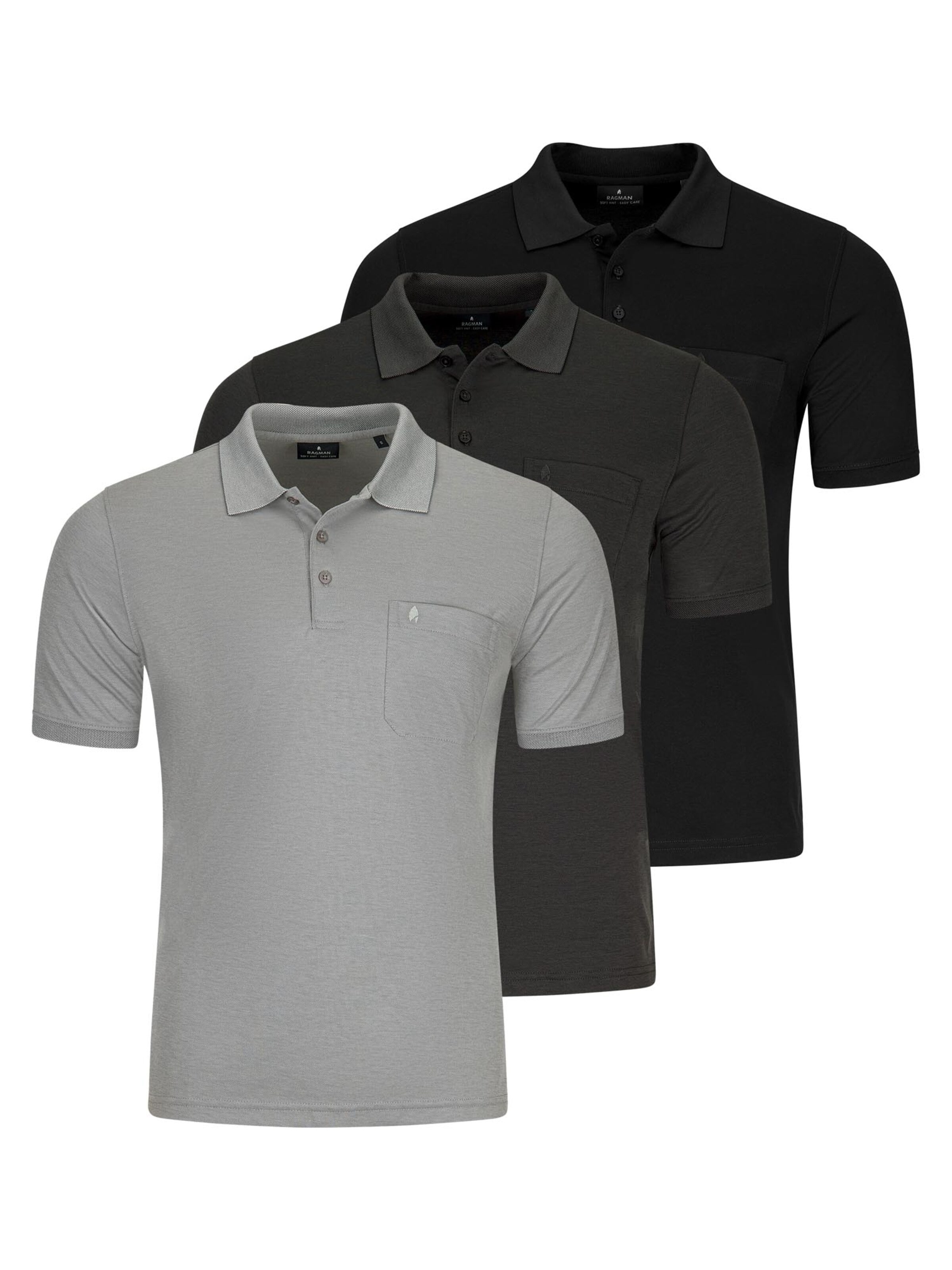 Ragman Shirt 'Basic' in Grey: front