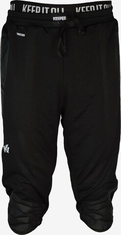 KEEPERsport Tapered Workout Pants in Black: front