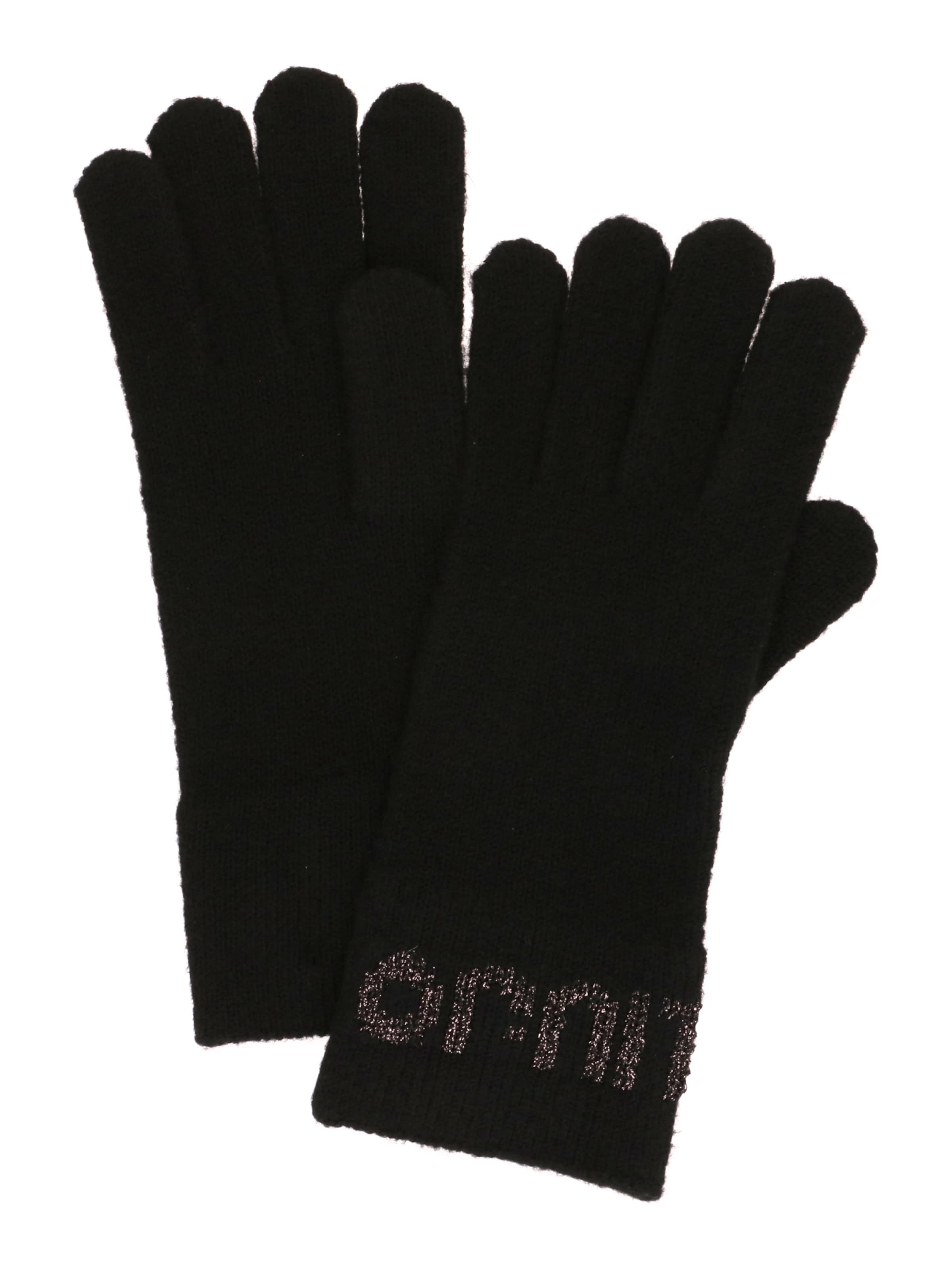 Liu Jo Full Finger Gloves in Black: front