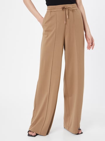 s.Oliver Wide leg Broek in Bruin: voorkant