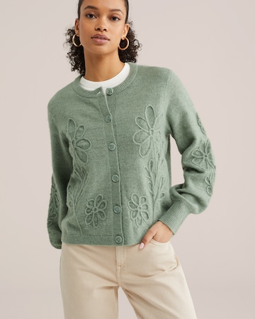 WE Fashion Kardigán - zöld: elől