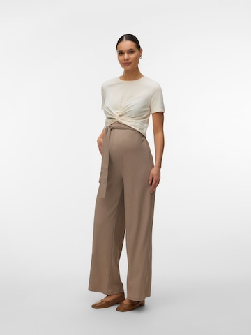 Wide Leg Pantalon 'MLSELIMA' MAMALICIOUS en gris