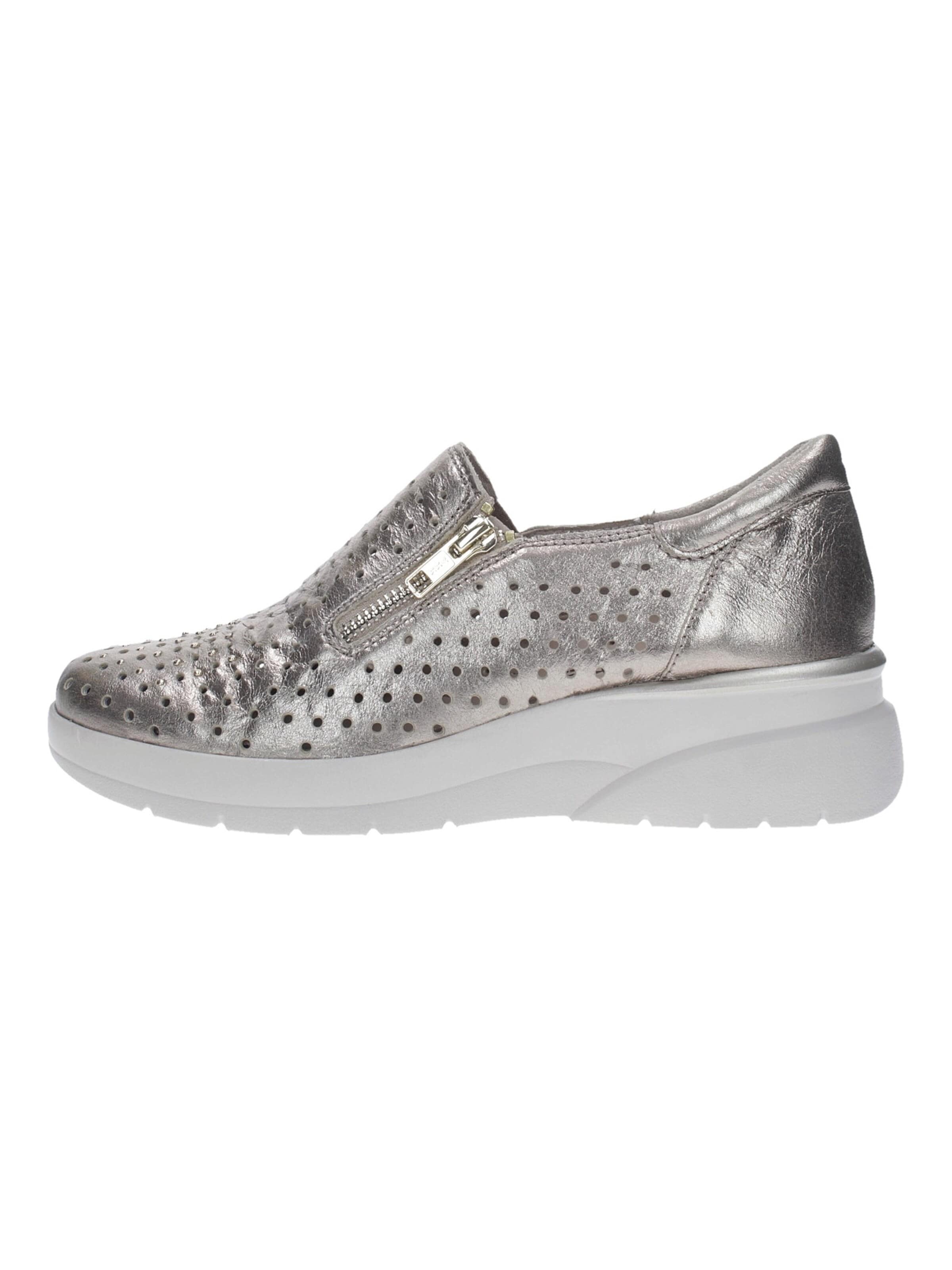Scarpa slip-on 'Alba' di MELLUSO in argento: frontale