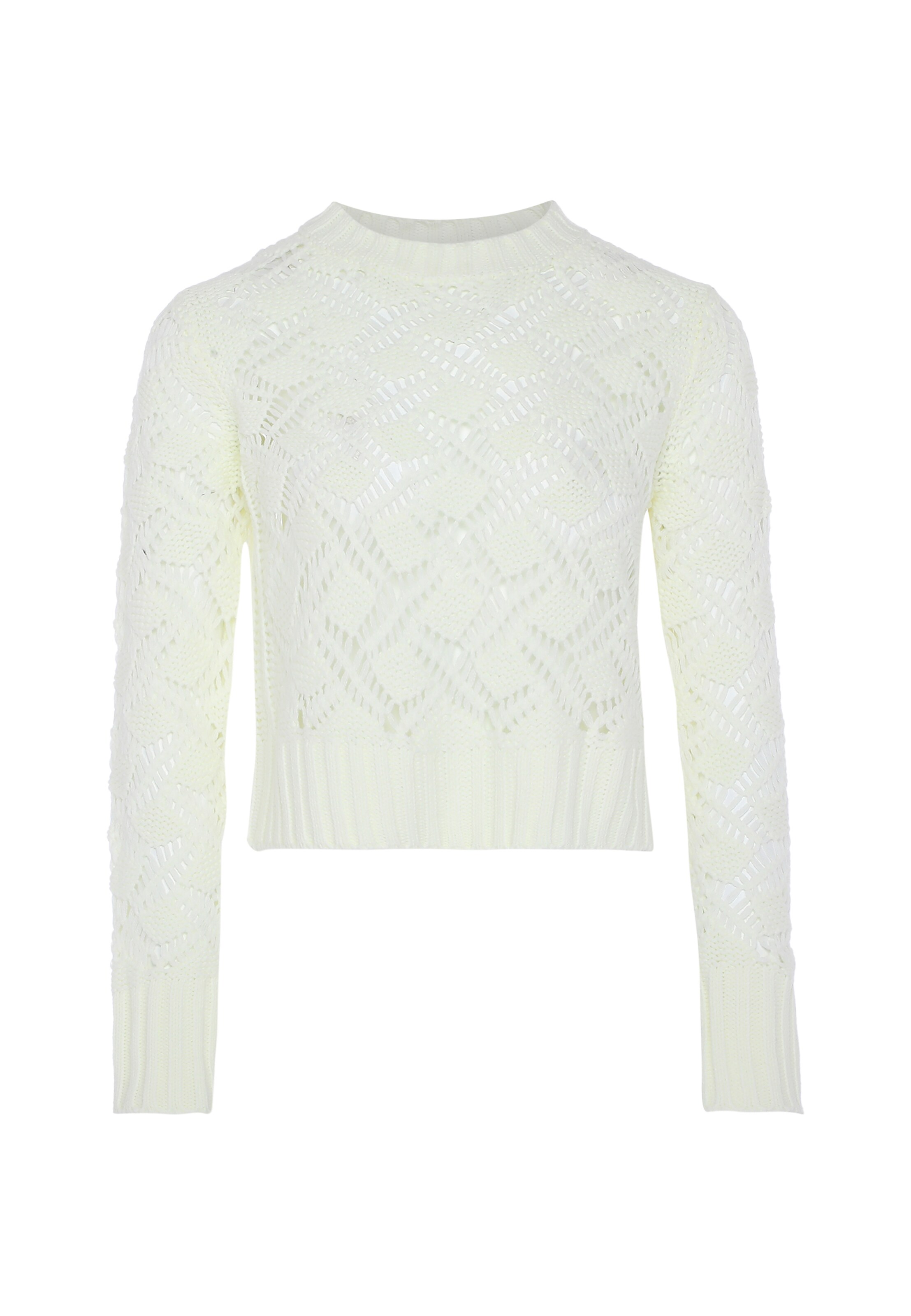 swirly Пуловер в бяло: отпред