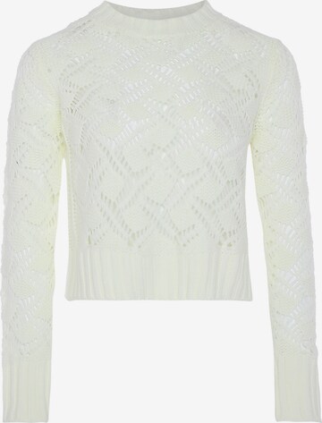 swirly Sweater in White: front