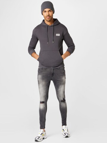 JACK & JONES Sweatshirt 'Thx' in Grau