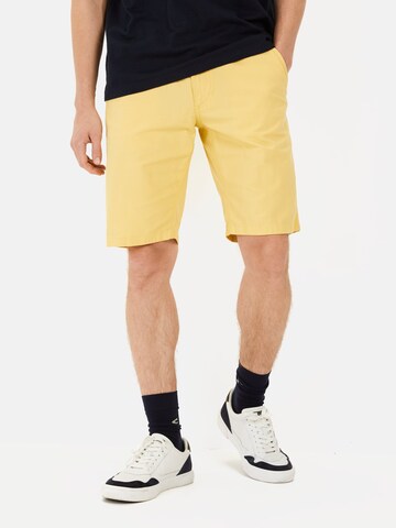 CAMEL ACTIVE Regular Chinoshorts aus Baumwolle mit Stretch in Gelb: Vorderseite