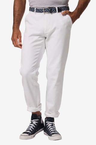 JP1880 Slimfit Chino in Wit: voorkant