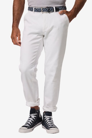 Coupe slim Pantalon chino JP1880 en blanc : devant