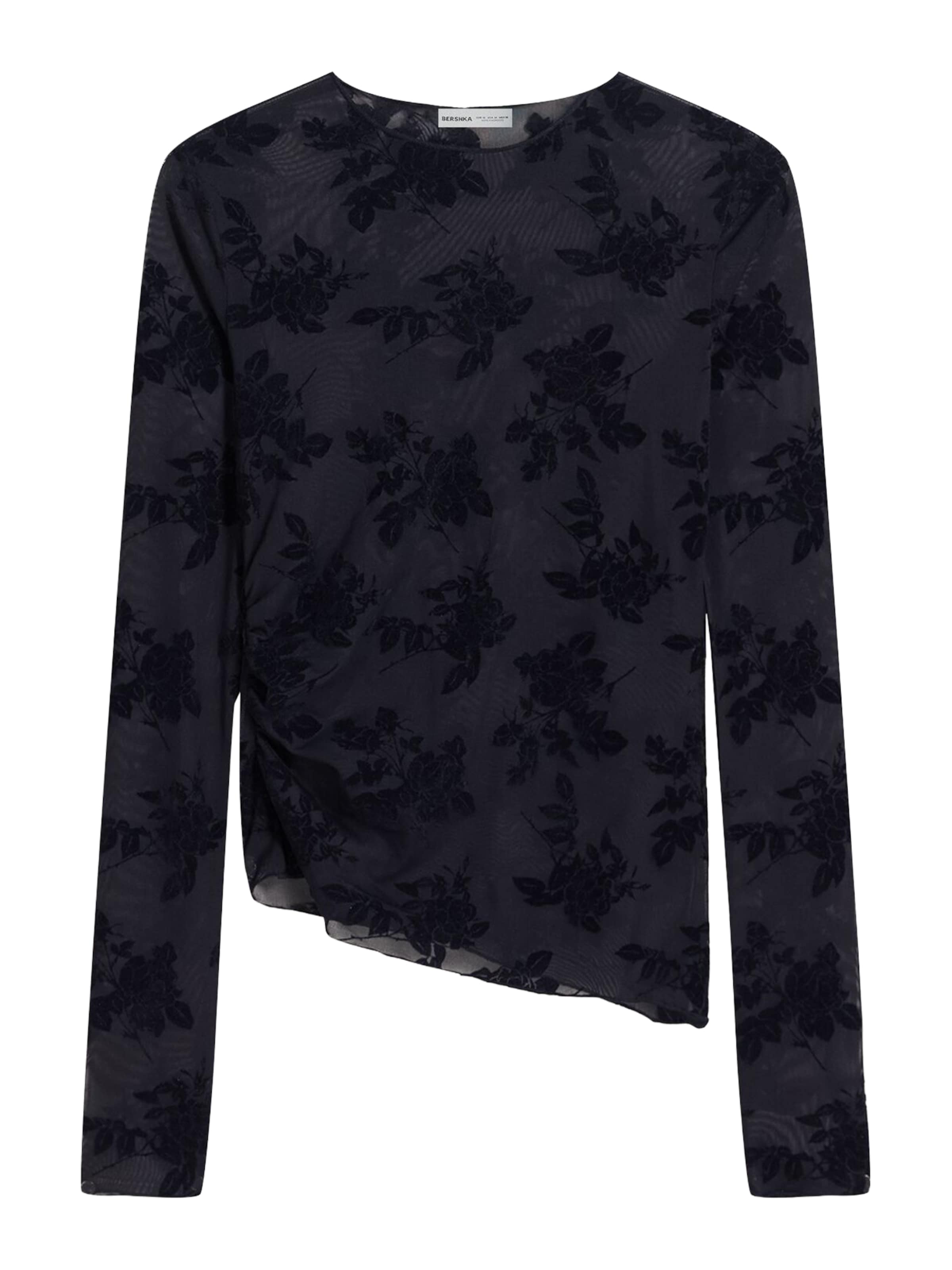 Bershka Tričko – modrá: přední strana