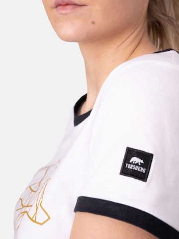 FORSBERG Shirt 'mit Bären-Brustlogo Damen' in Weiß: Vorderseite