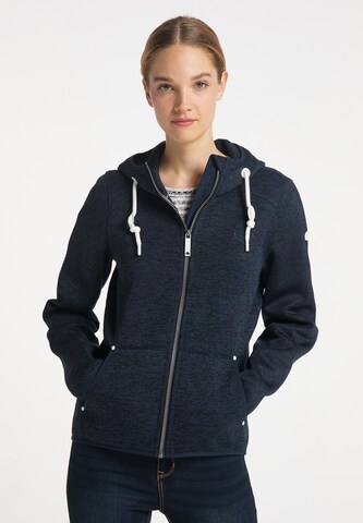 DreiMaster Maritim Fleece jas in Blauw: voorkant