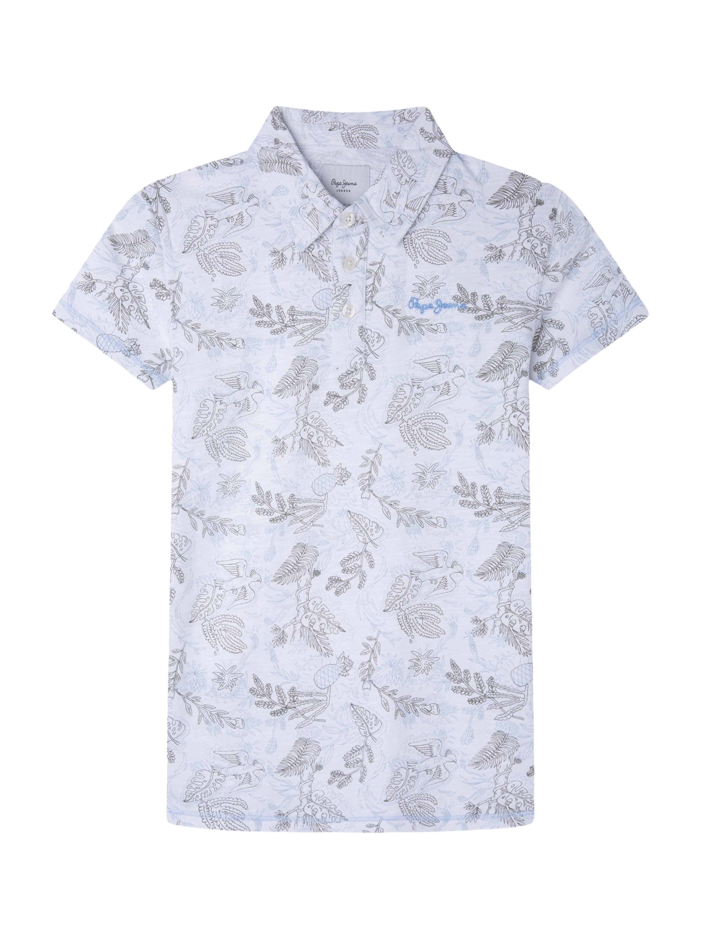 Kinder Teens (Gr. 140-176) Pepe Jeans Poloshirt 'GIBSON' in Weißmeliert - NP08646 Kinder Teens (Gr. 140-176) Pepe Jeans Poloshirt 'GIBSON' in Weißmeliert - NP08646