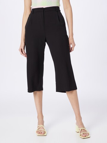 IMPERIAL Regular Pleat-Front Pants in Black: front