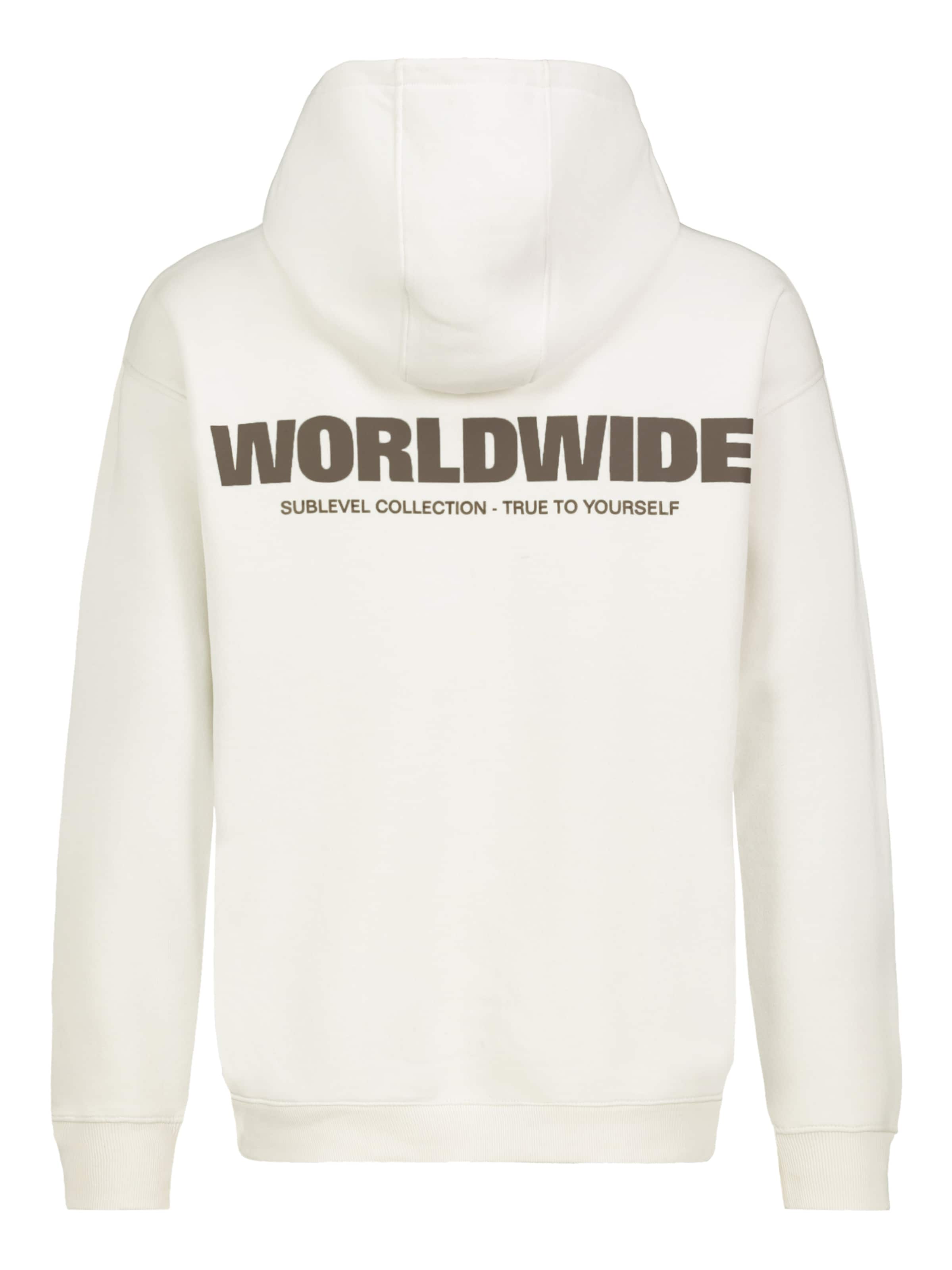 Sublevel Sweatshirt 'Worldwide' in Wit
