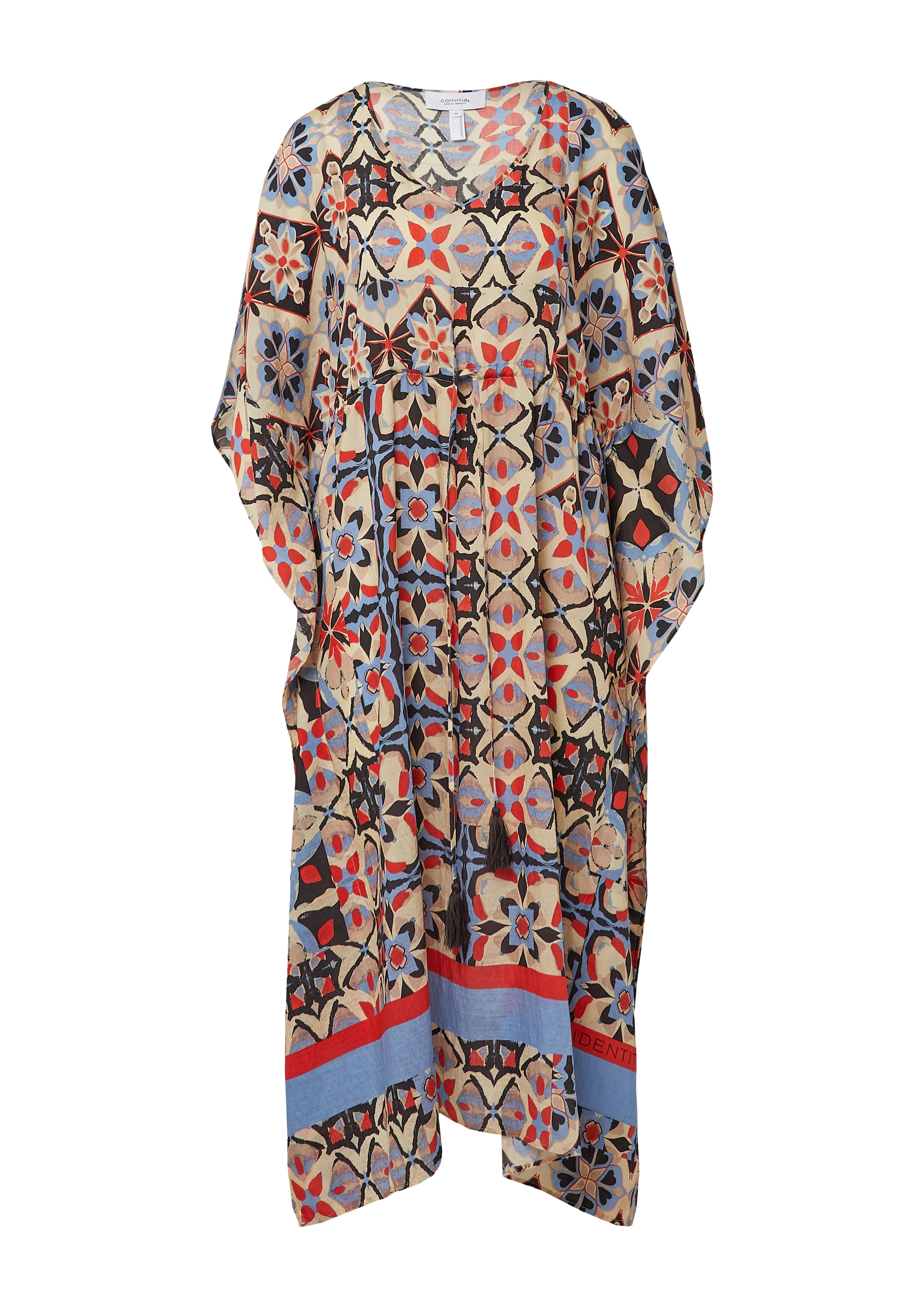 comma casual identity Jurk in Beige: voorkant