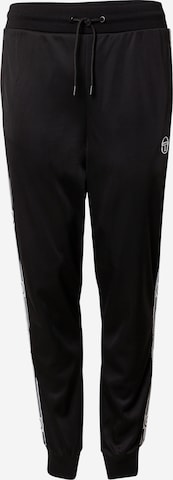 Sergio Tacchini Tapered Housut 'GRECO' värissä musta: etupuoli