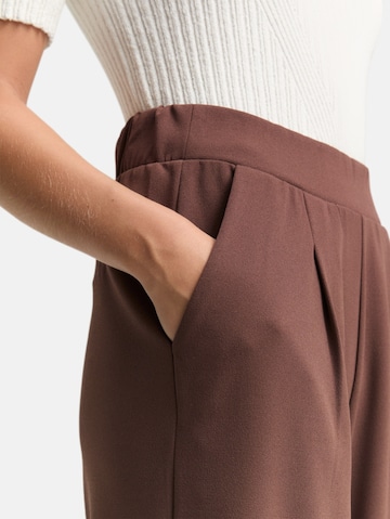 TOM TAILOR DENIM Wide leg Bandplooibroek in Bruin