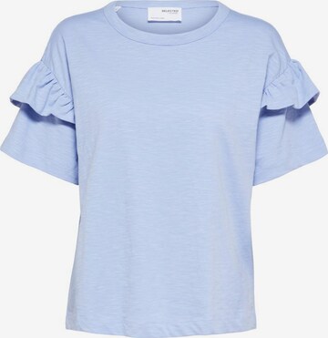 T-shirt 'Rylie' SELECTED FEMME en bleu : devant